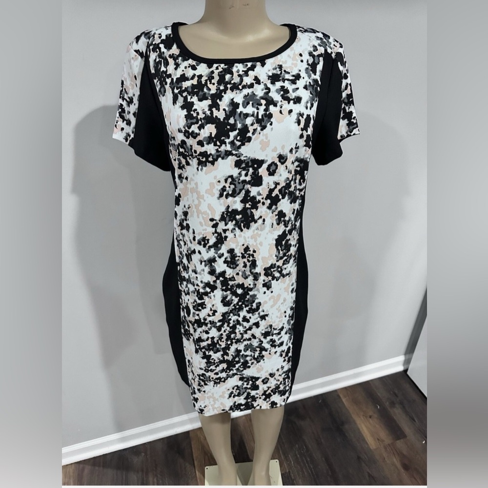 Banana Republic Factory Size 4 work black pattern dress professional